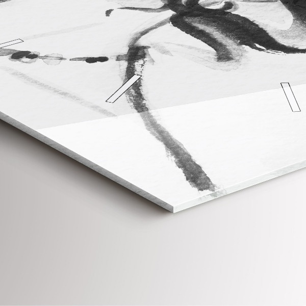 Szögletes fali üvegóra Divatos nő