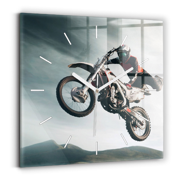 Szögletes fali üvegóra Motoros stílusú adrenalin