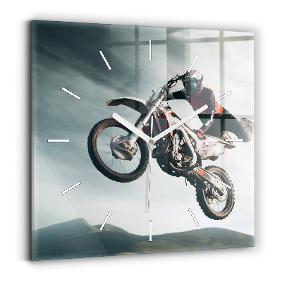 Szögletes fali üvegóra Motoros stílusú adrenalin
