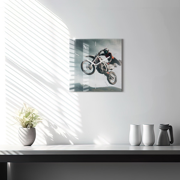 Szögletes fali üvegóra Motoros stílusú adrenalin