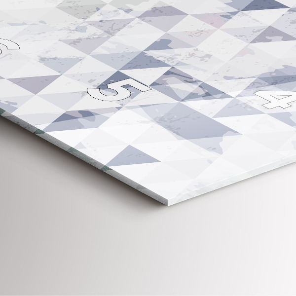 Szögletes fali üvegóra Geometriai minta