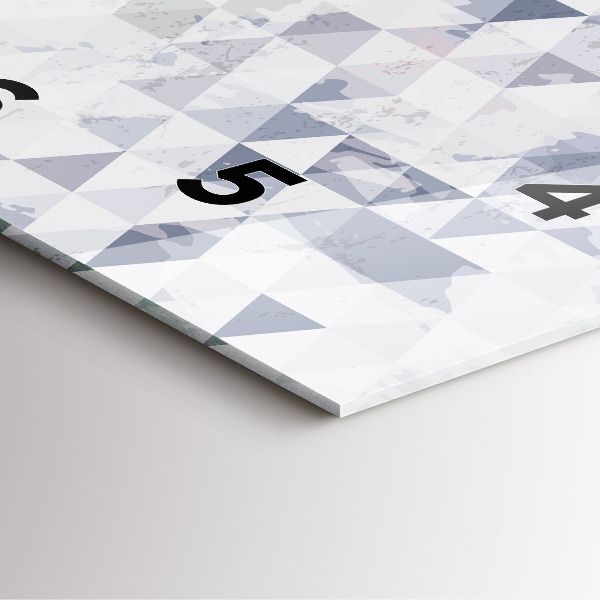 Szögletes fali üvegóra Geometriai minta