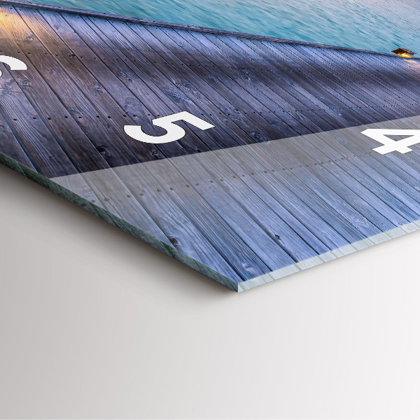 Szögletes fali üvegóra Naplemente Maldív-szigetek