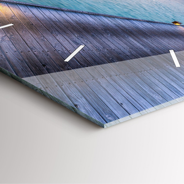 Szögletes fali üvegóra Naplemente Maldív-szigetek