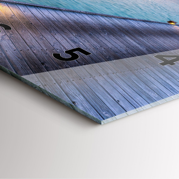 Szögletes fali üvegóra Naplemente Maldív-szigetek