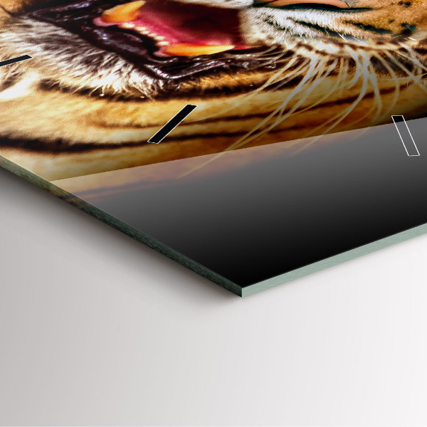 Szögletes fali üvegóra Tigris - vad megjelenés