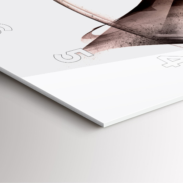 Szögletes fali üvegóra Festett lóprofil