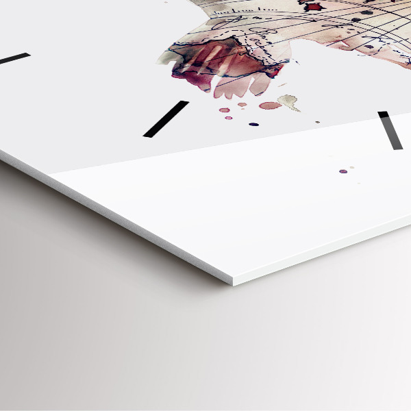 Szögletes fali üvegóra Absztrakt nézet