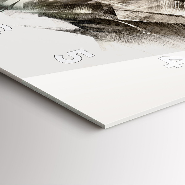 Szögletes fali üvegóra egy tigris festett portréja