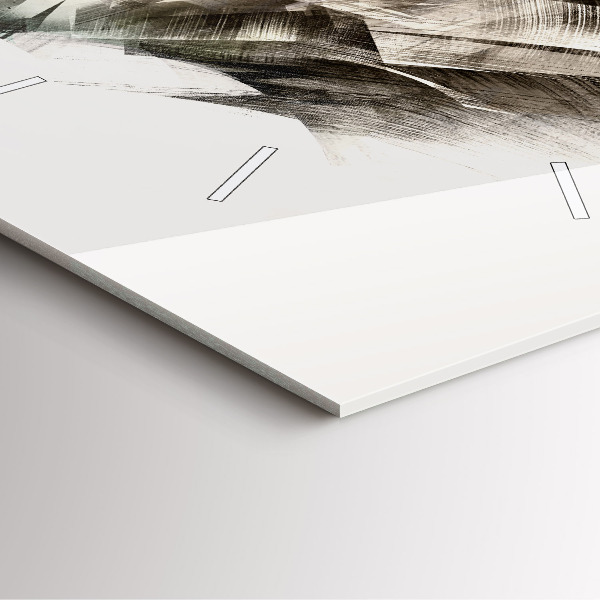 Szögletes fali üvegóra egy tigris festett portréja