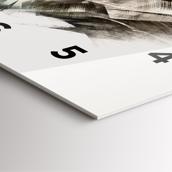 Szögletes fali üvegóra egy tigris festett portréja