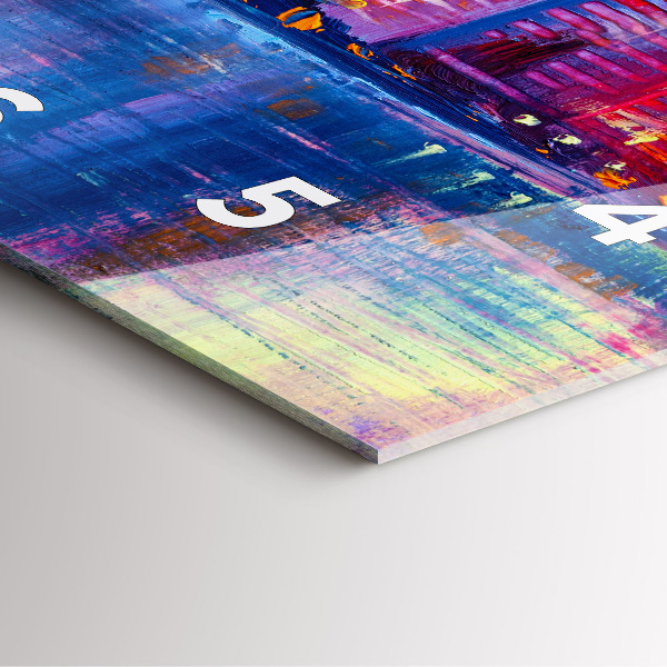 Szögletes fali üvegóra Felhőkarcoló absztrakció