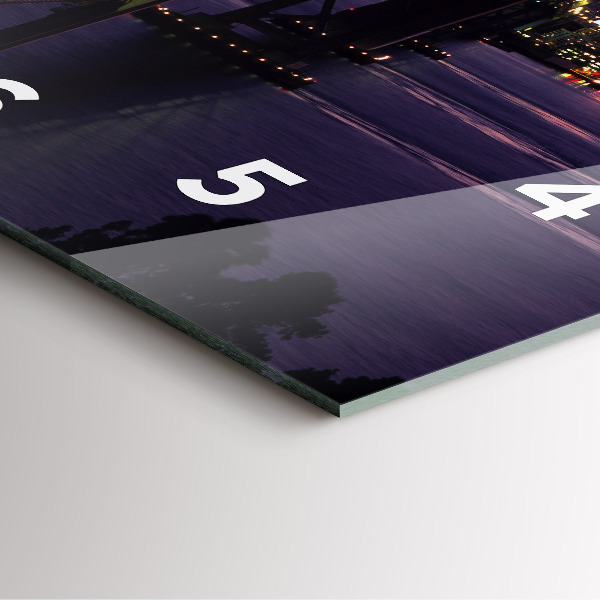 Szögletes fali üvegóra USA naplemente