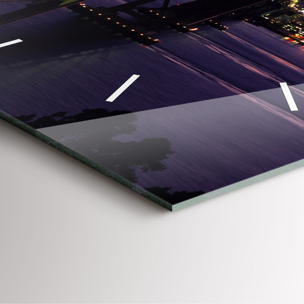 Szögletes fali üvegóra USA naplemente