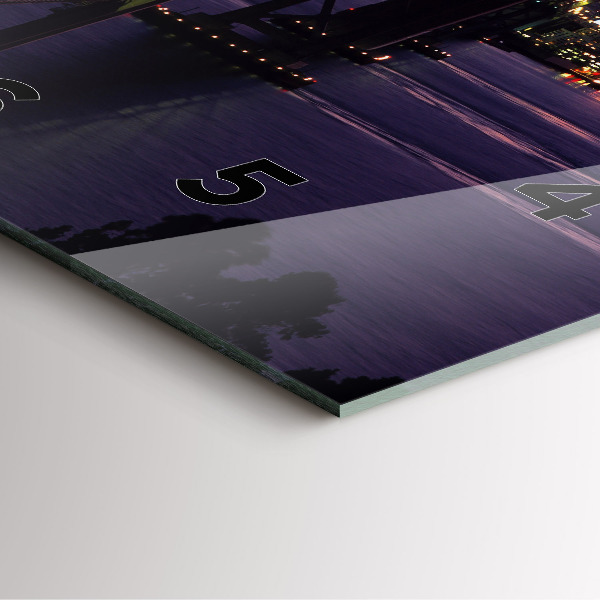 Szögletes fali üvegóra USA naplemente