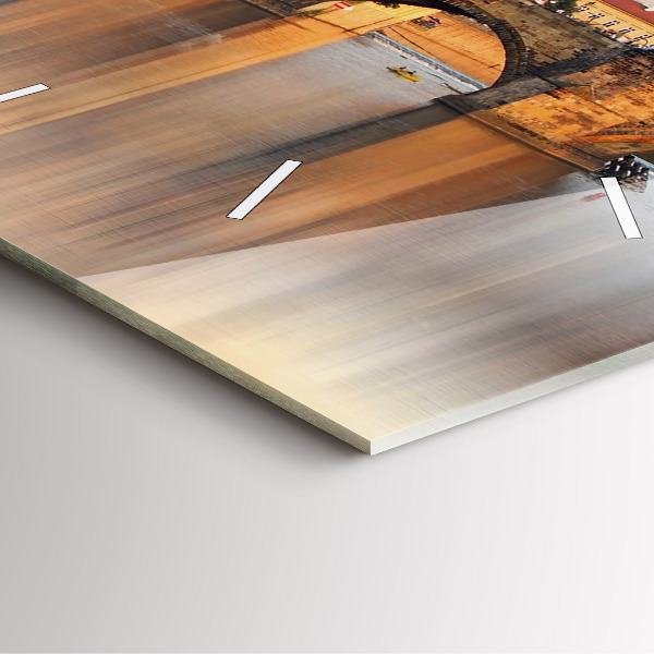 Szögletes fali üvegóra Panoráma a folyó felett