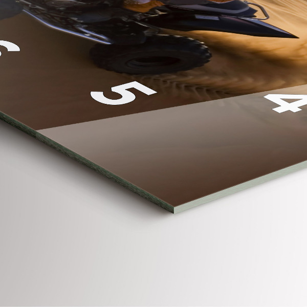 Szögletes fali üvegóra Quad a sivatagban