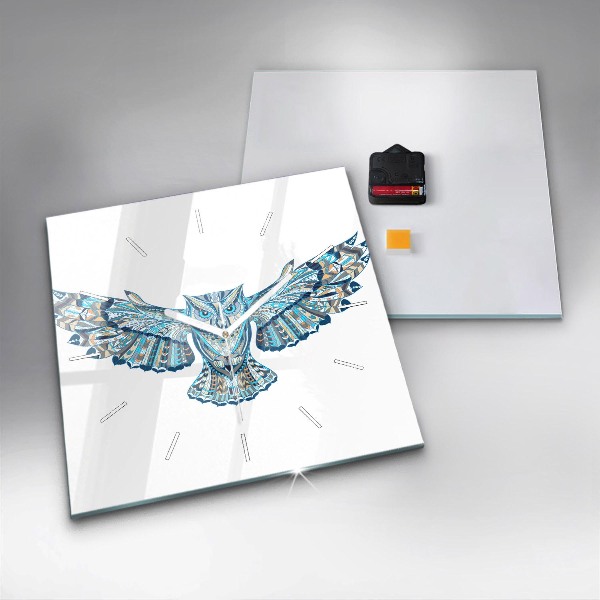 Szögletes fali üvegóra Bagoly repülés közben