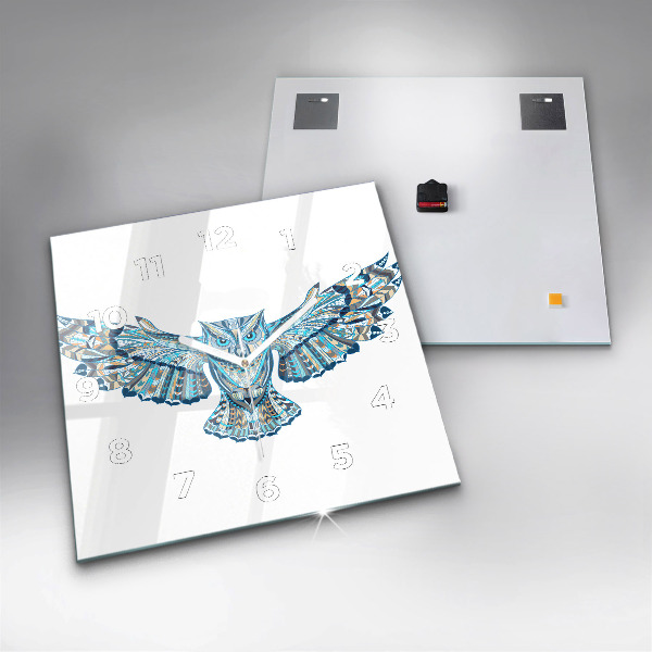 Szögletes fali üvegóra Bagoly repülés közben