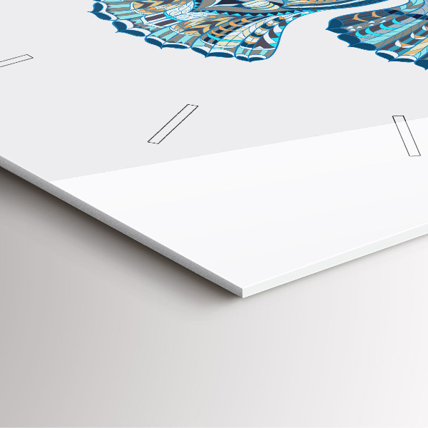 Szögletes fali üvegóra Bagoly repülés közben