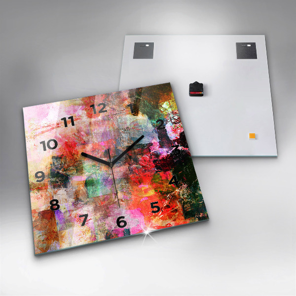 Szögletes fali üvegóra Absztrakt kompozíció