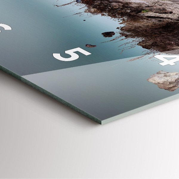 Szögletes fali üvegóra Repülő sziget és vízesés