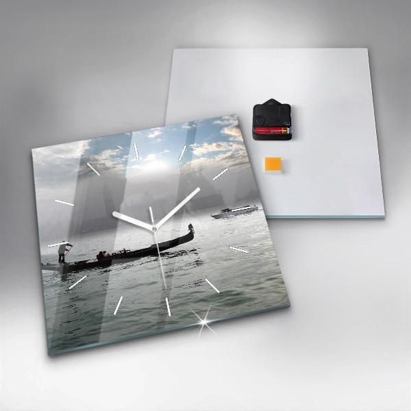 Szögletes fali üvegóra Gondola Velencében