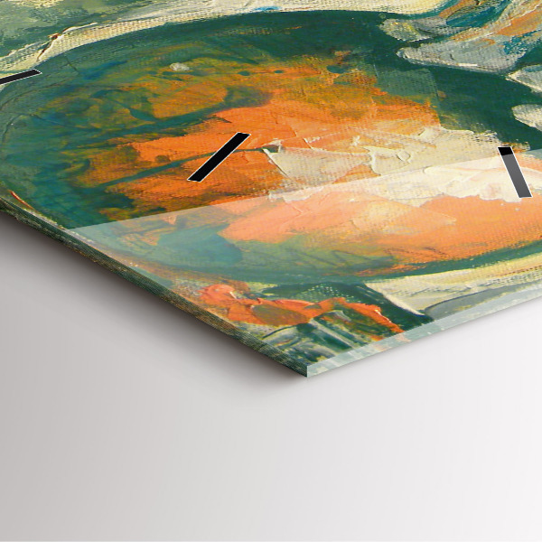 Szögletes fali üvegóra Festett elefánttartás