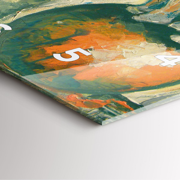 Szögletes fali üvegóra Festett elefánttartás