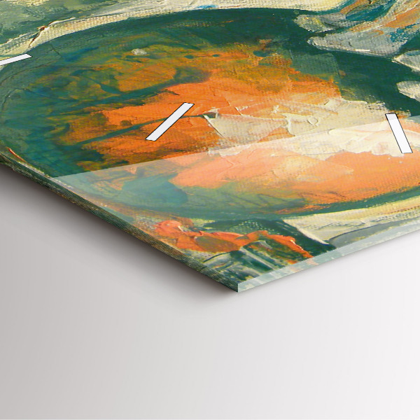 Szögletes fali üvegóra Festett elefánttartás