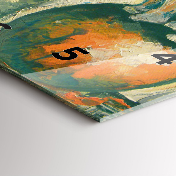 Szögletes fali üvegóra Festett elefánttartás