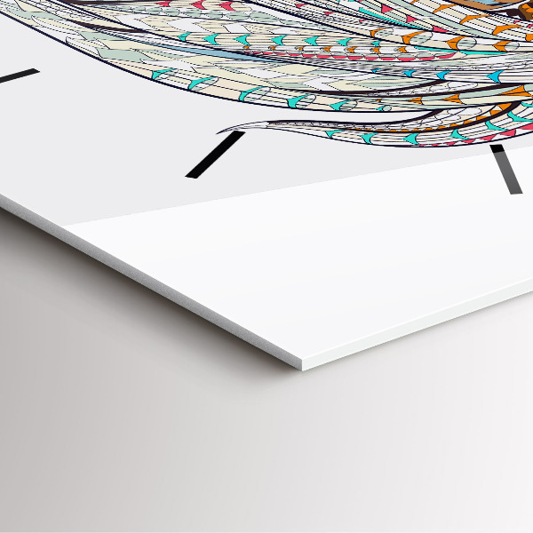 Szögletes fali üvegóra Ló illusztráció