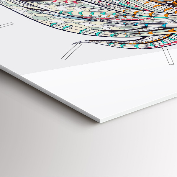 Szögletes fali üvegóra Ló illusztráció