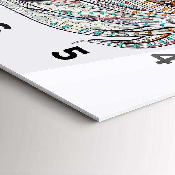 Szögletes fali üvegóra Ló illusztráció