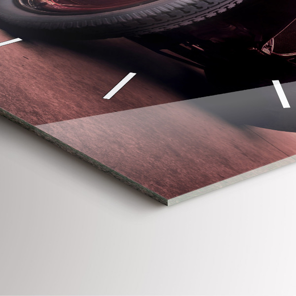 Szögletes fali üvegóra Veterán autó