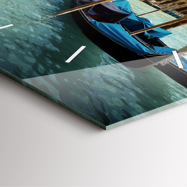 Szögletes fali üvegóra Gondolák Velence Olaszország