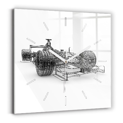 Szögletes fali üvegóra F1 autó design