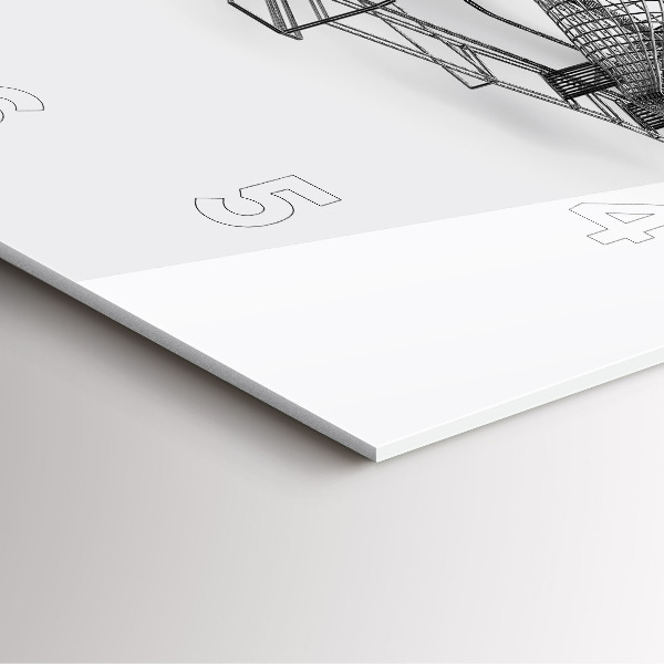 Szögletes fali üvegóra F1 autó design