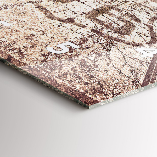 Szögletes fali üvegóra Route 66 USA