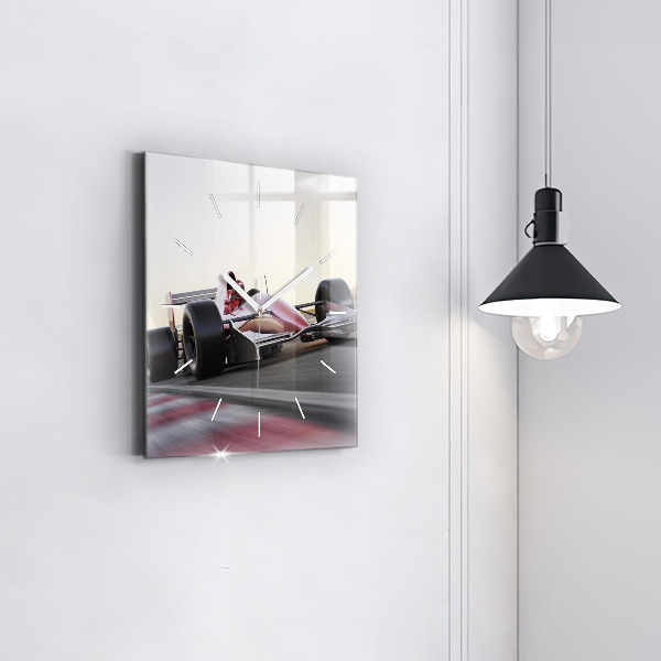 Szögletes fali üvegóra Sport versenyautó