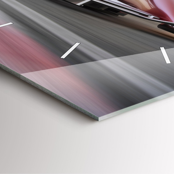 Szögletes fali üvegóra Sport versenyautó