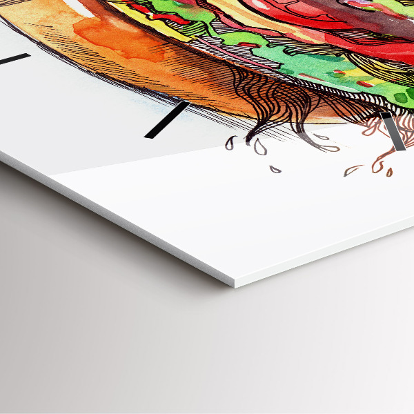 Szögletes fali üvegóra XXL sajtburger