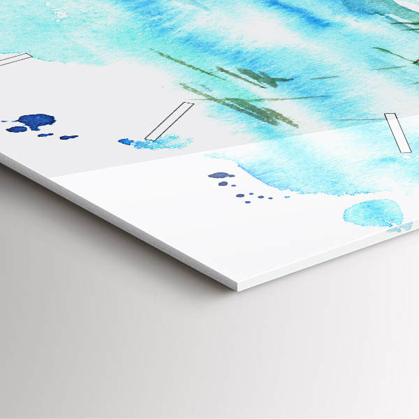 Szögletes fali üvegóra Kép egy lakatlan szigetről