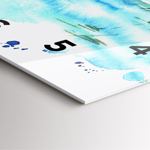 Szögletes fali üvegóra Kép egy lakatlan szigetről