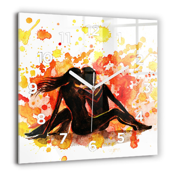 Szögletes fali üvegóra Szerelem és egy szerelmes pár