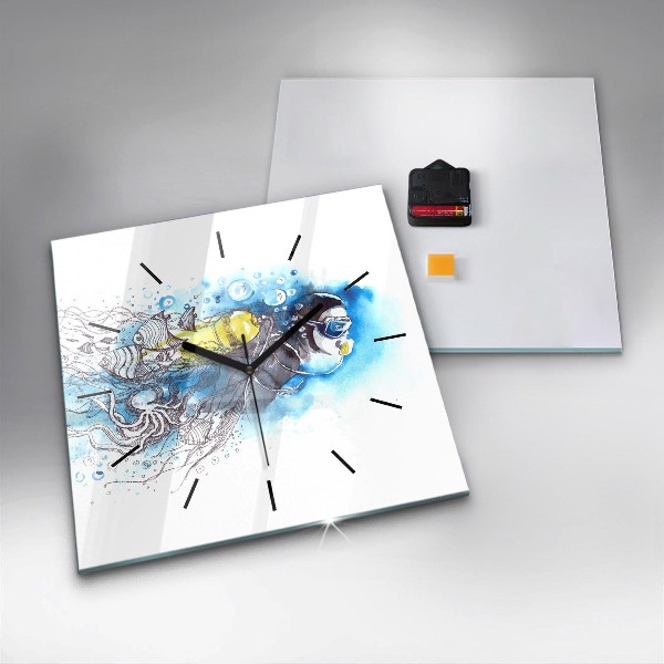 Szögletes fali üvegóra Víz alatti halak élete