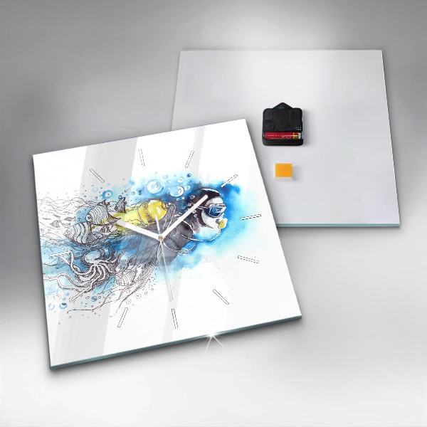 Szögletes fali üvegóra Víz alatti halak élete