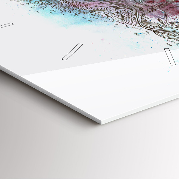 Szögletes fali üvegóra Űrhajós absztrakció