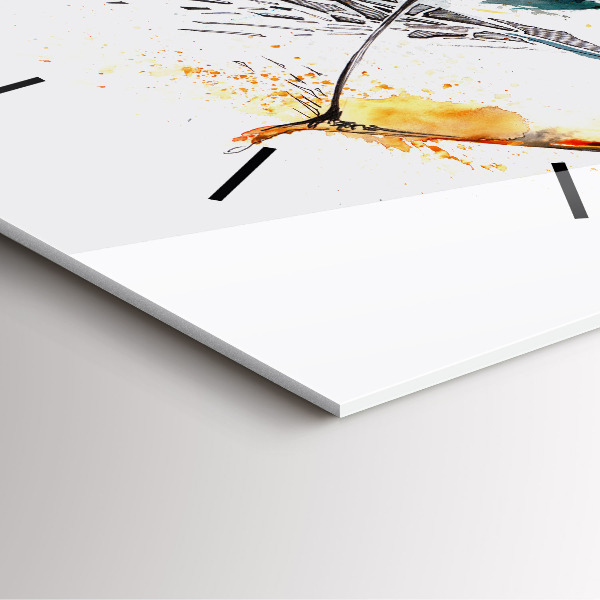 Szögletes fali üvegóra Egy harcos a vadászatban