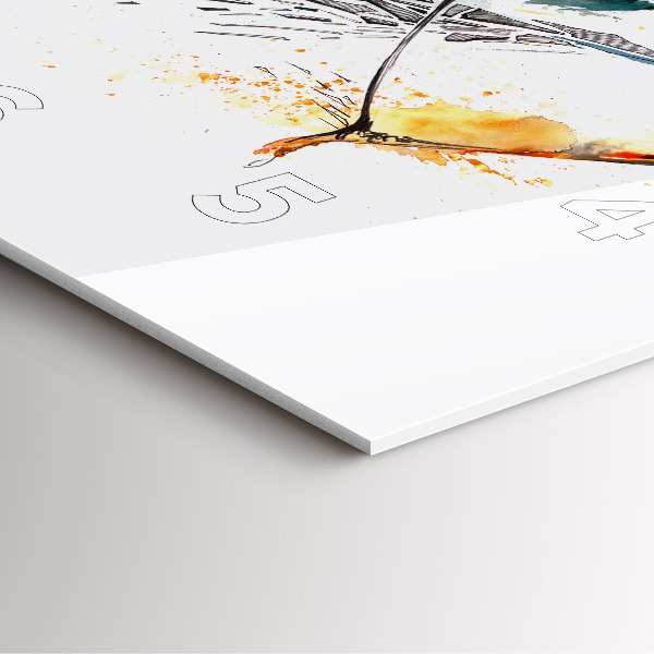 Szögletes fali üvegóra Egy harcos a vadászatban